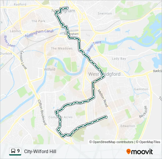 9 Bus Line Map