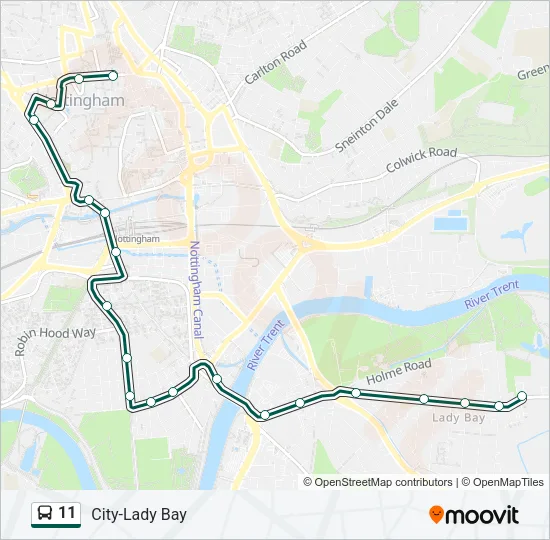 11 Bus Line Map