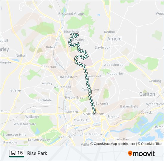 15 Bus Line Map