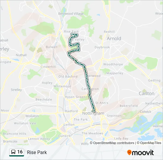 16 Bus Line Map