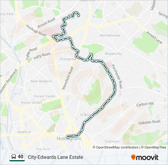 40 Bus Line Map