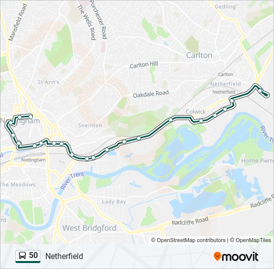 50 bus Line Map