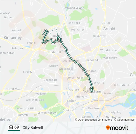69 Bus Line Map