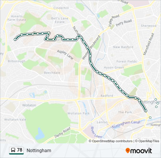 78 bus Line Map