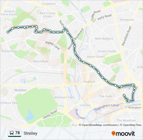 78 Bus Line Map