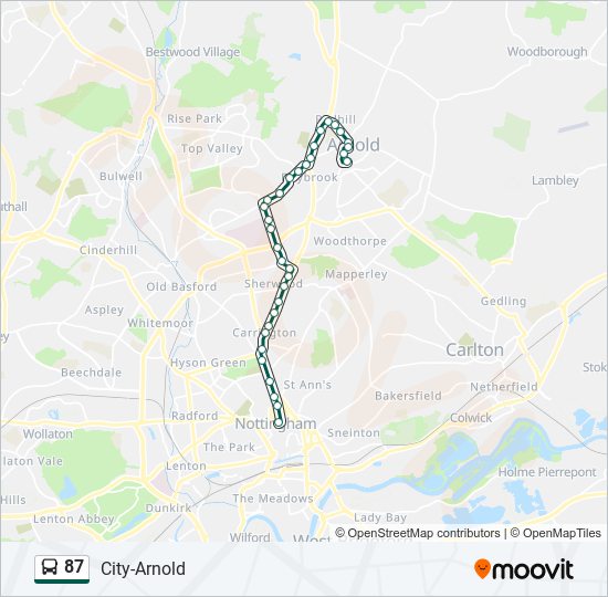 87 Route Schedules Stops Maps Arnold Updated 