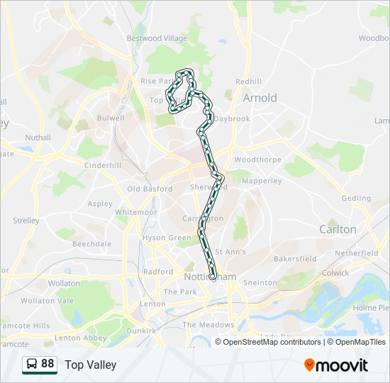 88 Bus Line Map