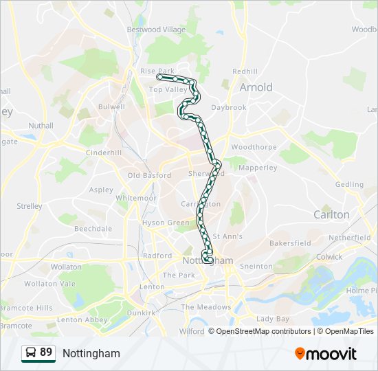 89 bus Line Map