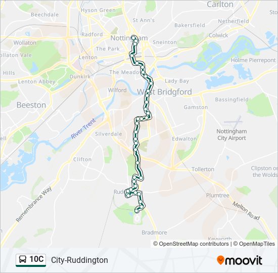 10C bus Line Map