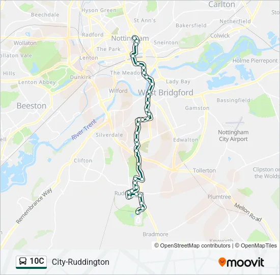 10C Bus Line Map