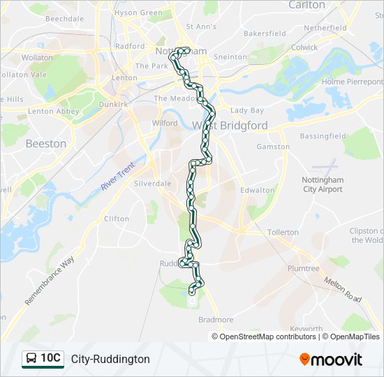 10C Bus Line Map