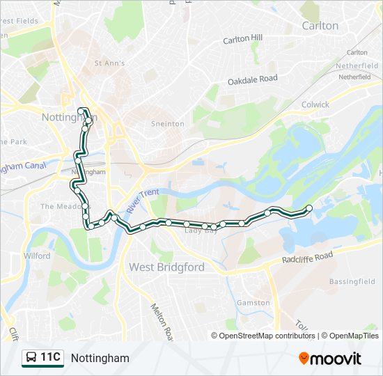 11C Bus Line Map