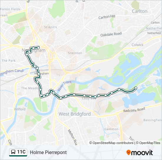 11C Bus Line Map