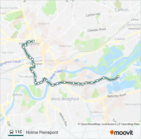 11C Bus Line Map