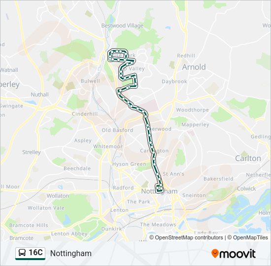 16C Bus Line Map