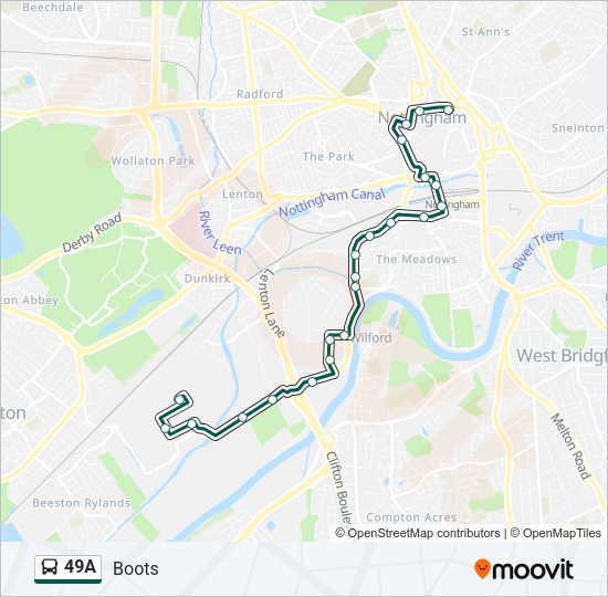 49A Bus Line Map