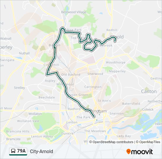 79A Bus Line Map