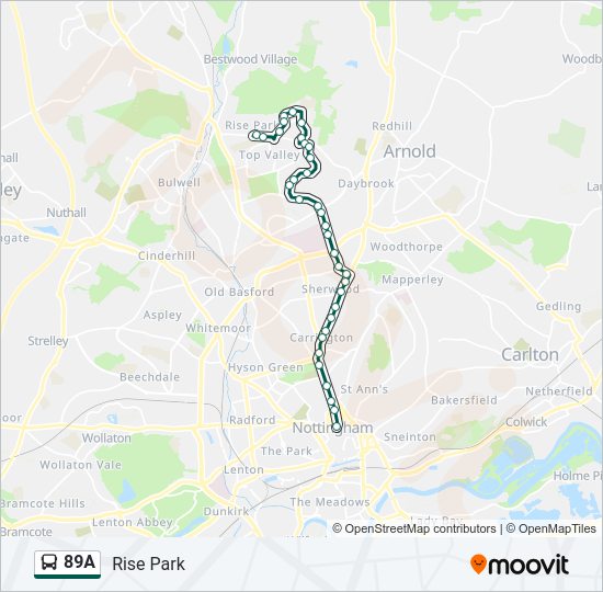 89A Bus Line Map