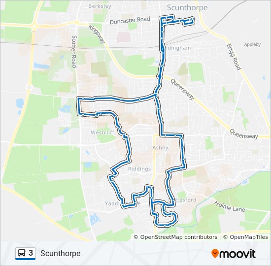 Bus Times And Routes Near Me 3 Route: Schedules, Stops & Maps - Scunthorpe (Updated)