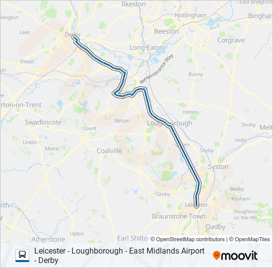 skylink derby Route Schedules, Stops & Maps Leicester (Updated)