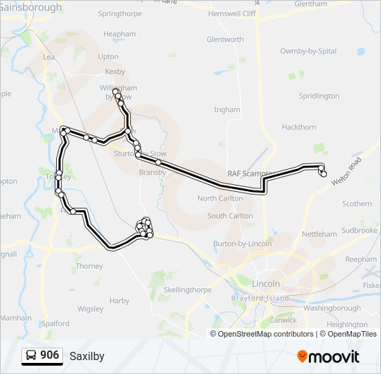906 Bus Line Map