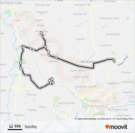906 Bus Line Map