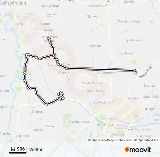 906 Bus Line Map