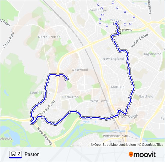 2 Route: Schedules, Stops & Maps - Paston (Updated)