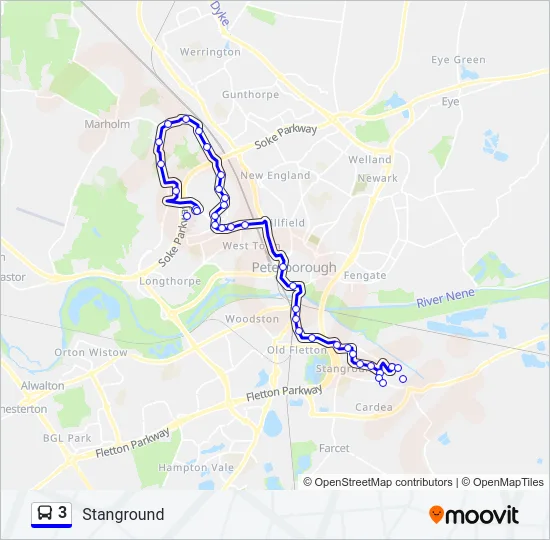 3 Bus Line Map