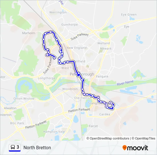3 Bus Line Map