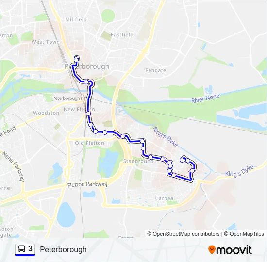3 Bus Line Map