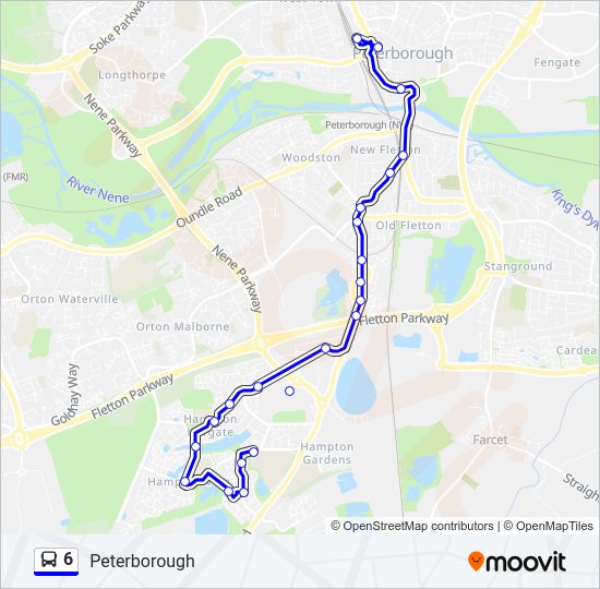 6 Bus Line Map