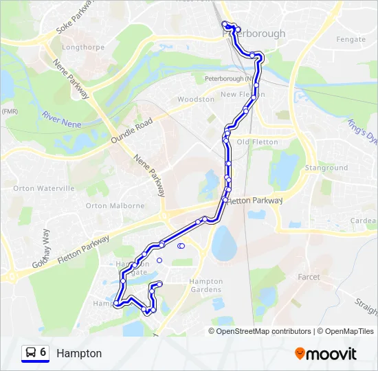 6 Bus Line Map