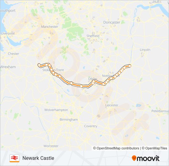 EAST MIDLANDS RAILWAY Train Line Map