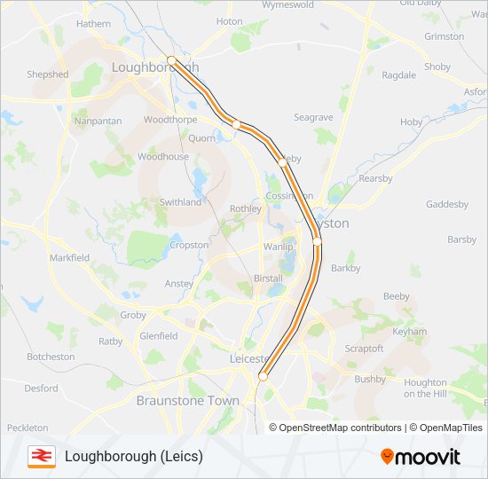 EAST MIDLANDS RAILWAY Train Line Map