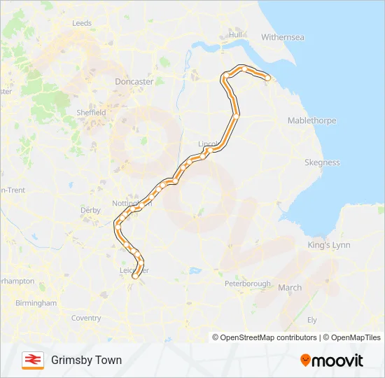 EAST MIDLANDS RAILWAY Train Line Map