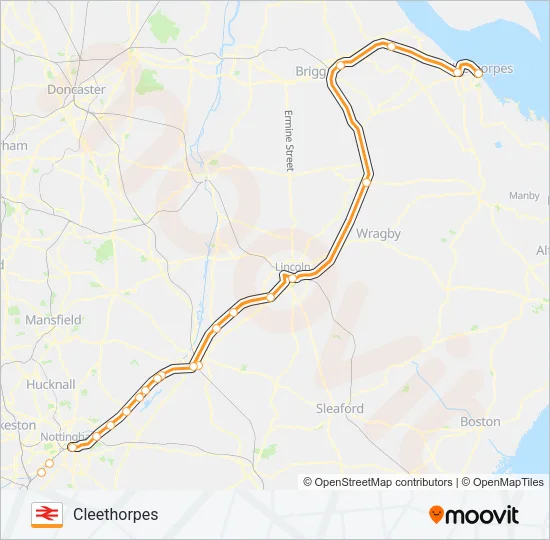 EAST MIDLANDS RAILWAY Train Line Map