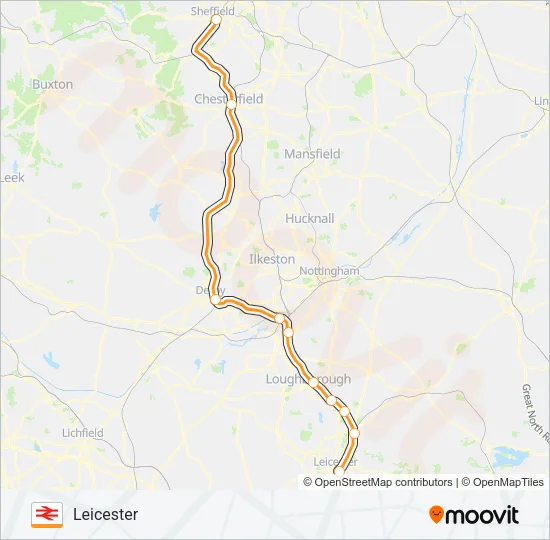 EAST MIDLANDS RAILWAY Train Line Map