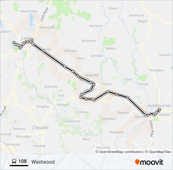 108 bus Line Map