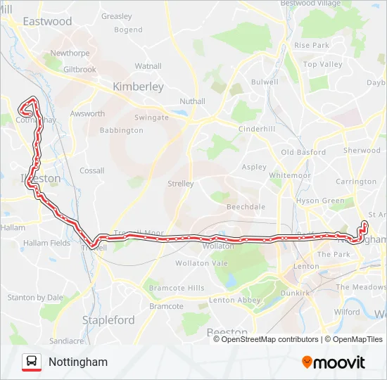 TWO Bus Line Map