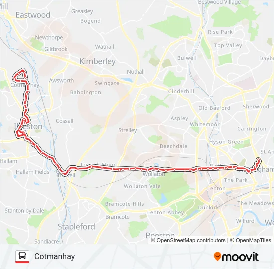 TWO Bus Line Map