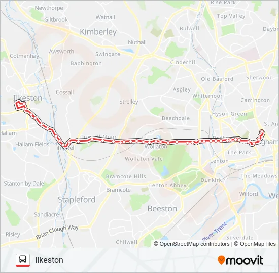 TWO Bus Line Map