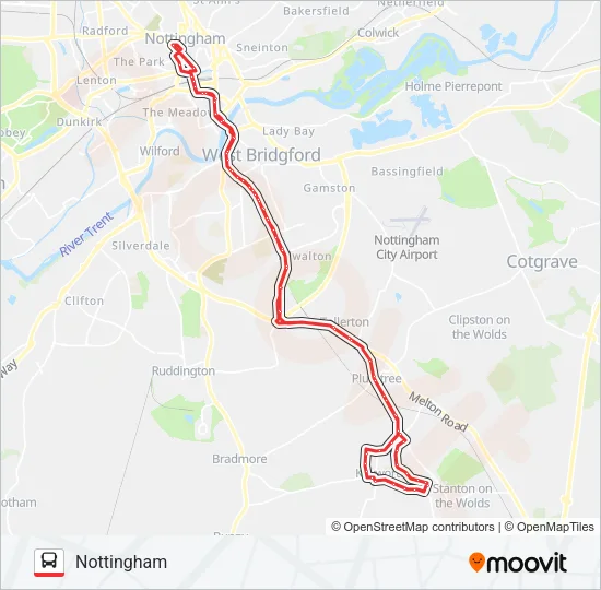 KEYWORTH Bus Line Map