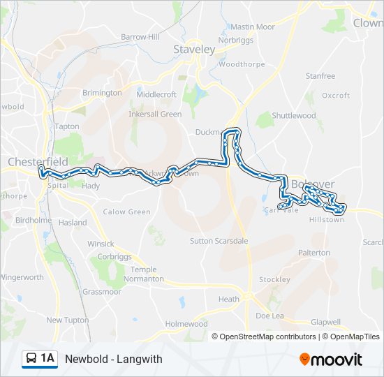 1a Route: Schedules, Stops & Maps - Chesterfield (Updated)