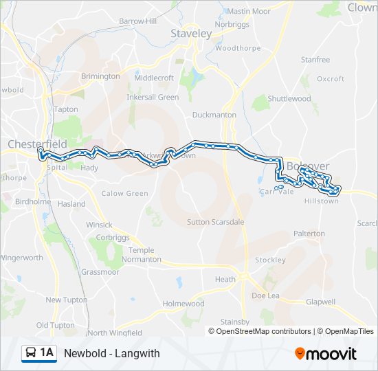 1a Route: Schedules, Stops & Maps - Chesterfield (Updated)