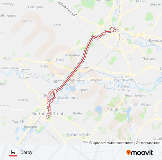 X38 Bus Line Map