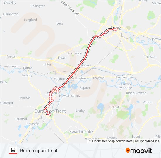 X38 Bus Line Map