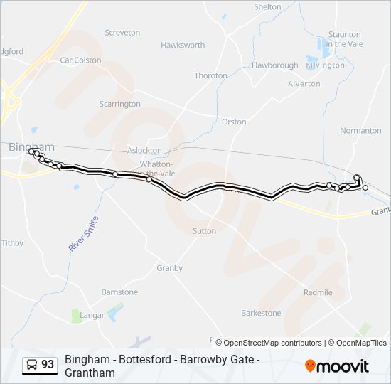 Bus 93 Route Map 93 Route: Schedules, Stops & Maps - Bingham (Updated)