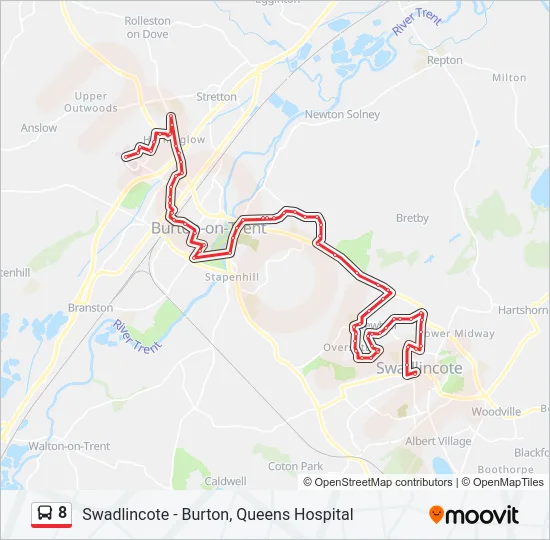 8 Bus Line Map