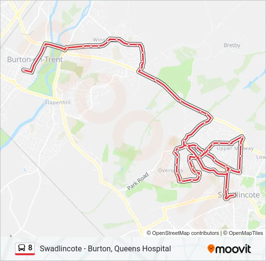 8 Bus Line Map
